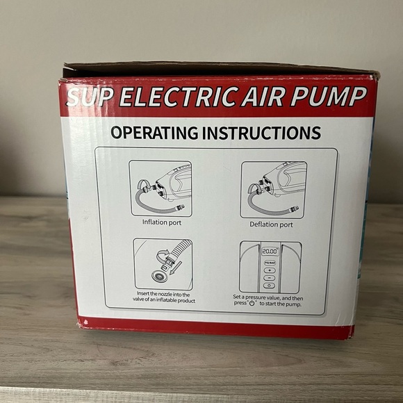Tuomico 20PSI High Pressure SUP Electric Air Pump,Dual Stage Inflation - Picture 2 of 6